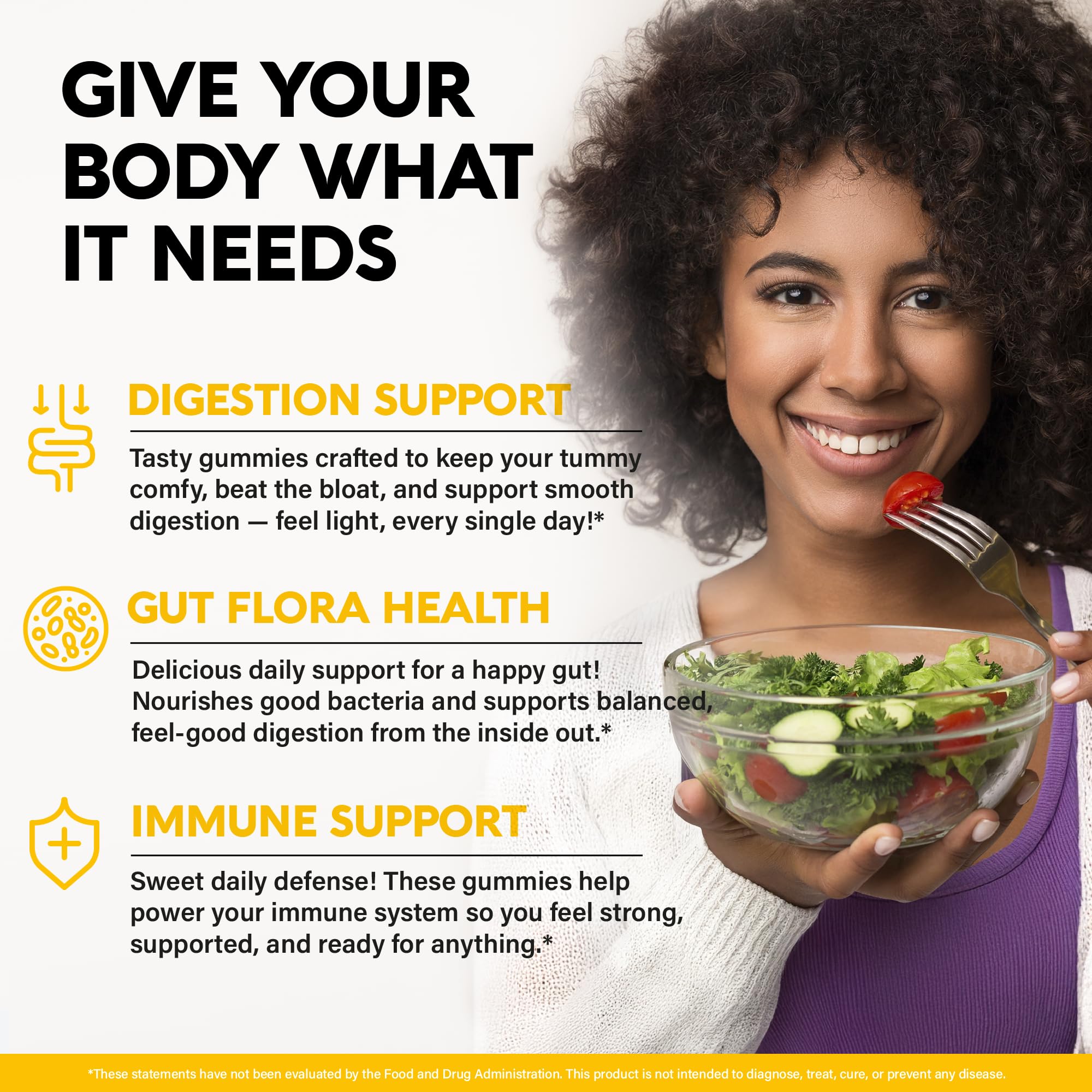 NutraHarmony Probiotiques prebiotiques-fos, nourrissent les bonnes bactéries.