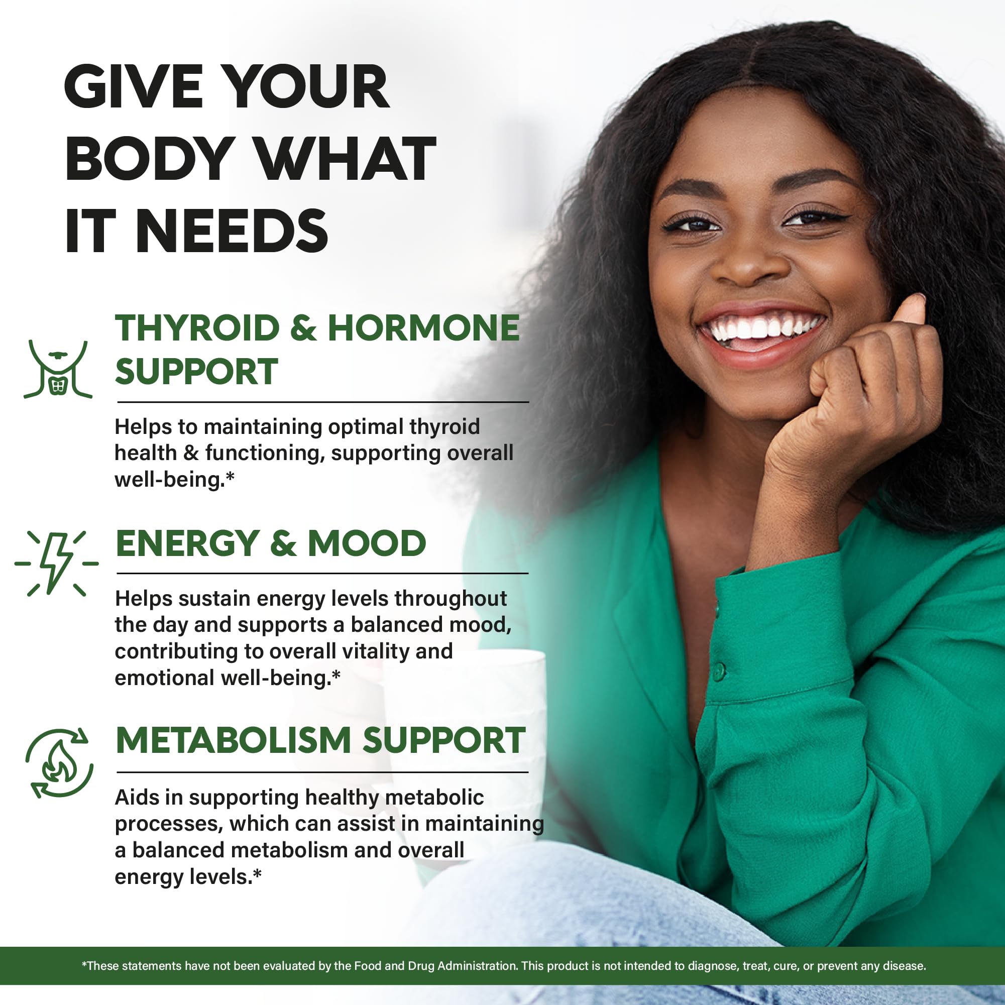 NutraHarmony Thyroïde Support : capsules alignées prêtes à être consommées.