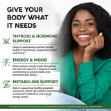 NutraHarmony Thyroïde Support : capsules alignées prêtes à être consommées.