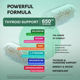 NutraHarmony Thyroïde Support : vue rapprochée du versement des capsules.