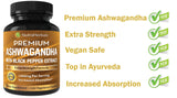 NutraHerbals Ashwagandha : étiquette illustrant fabrication BPF et origine USA.