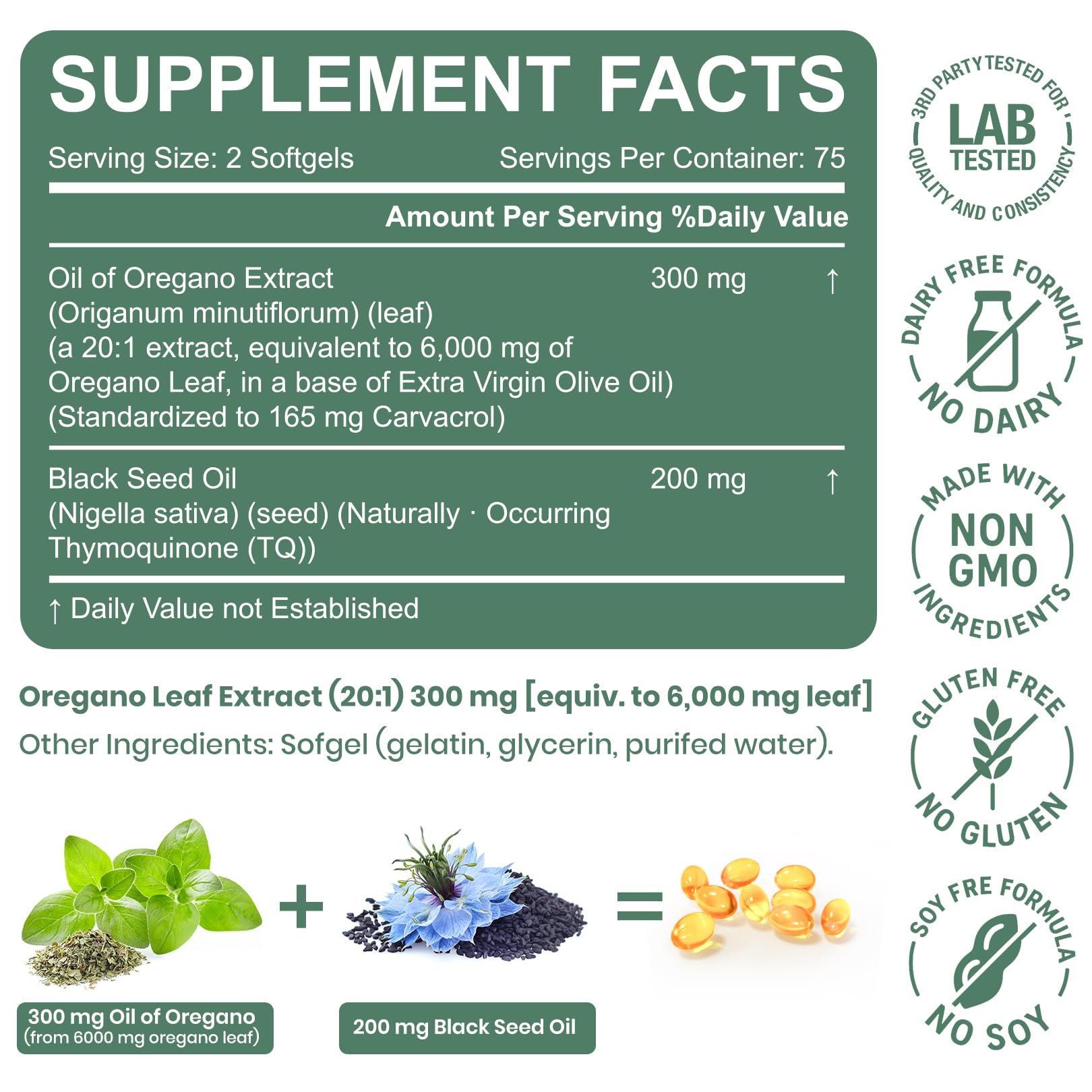 NUTRAJOY origan et nigelle, softgels faciles à avaler pour le quotidien.