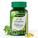 NUTRAJOY huile d’origan softgels en bouteille – soutien immunitaire potentiel.
