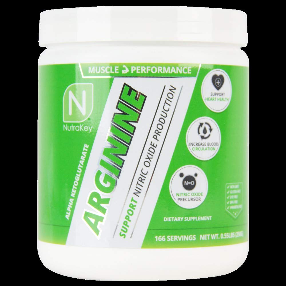 NutraKey Arginine Poudre Bouteille: précurseur de l’oxyde nitrique pour l’effort.