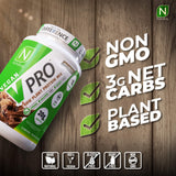 NutraKey V-Pro mélange protéines végétales à six sources, riche en acides aminés essentiels d’origine végétale, parfait après l’entraînement.