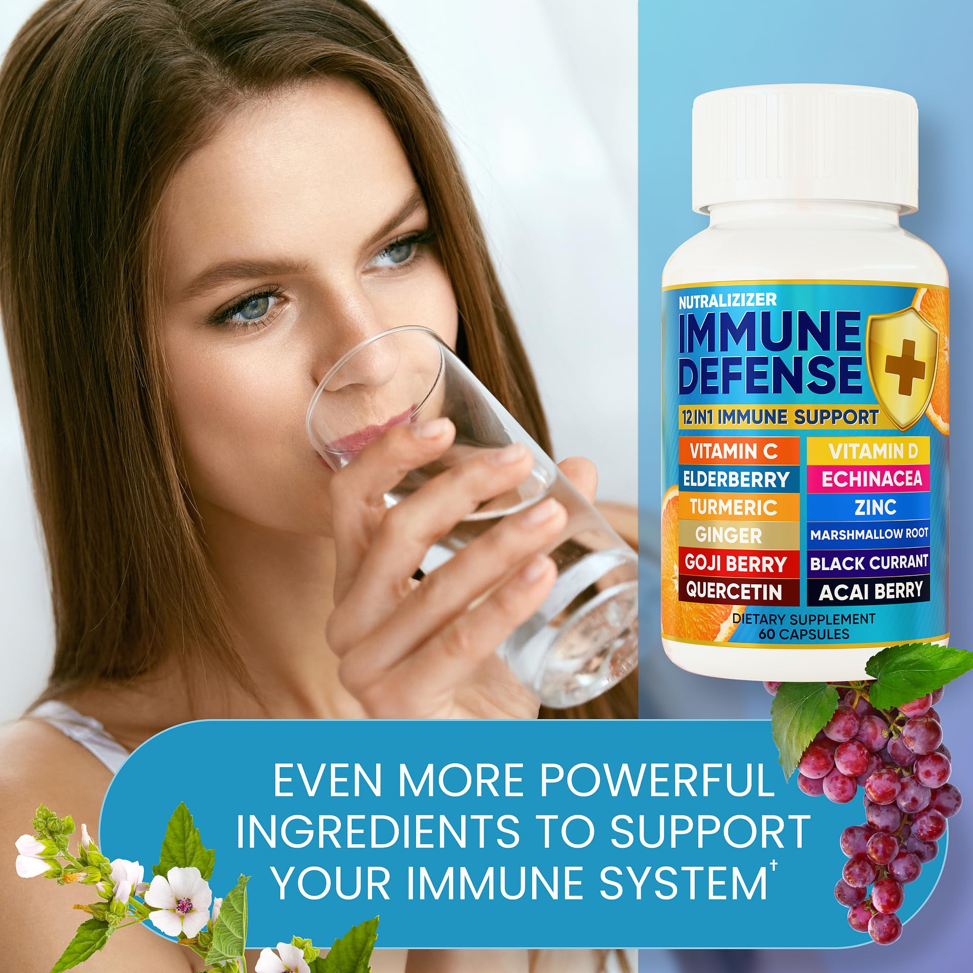 NUTRALIZIZER Gingembre Curcuma – ingrédients favorisant l'énergie et l'équilibre.