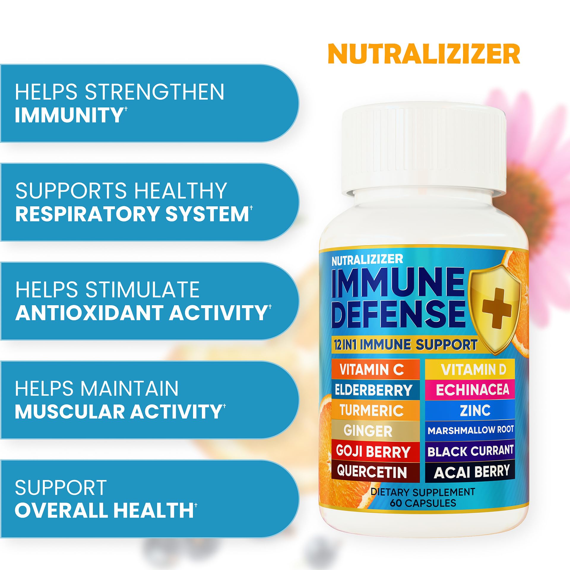 NUTRALIZIZER quercétine échinacée – soutien potentiel au système immunitaire.
