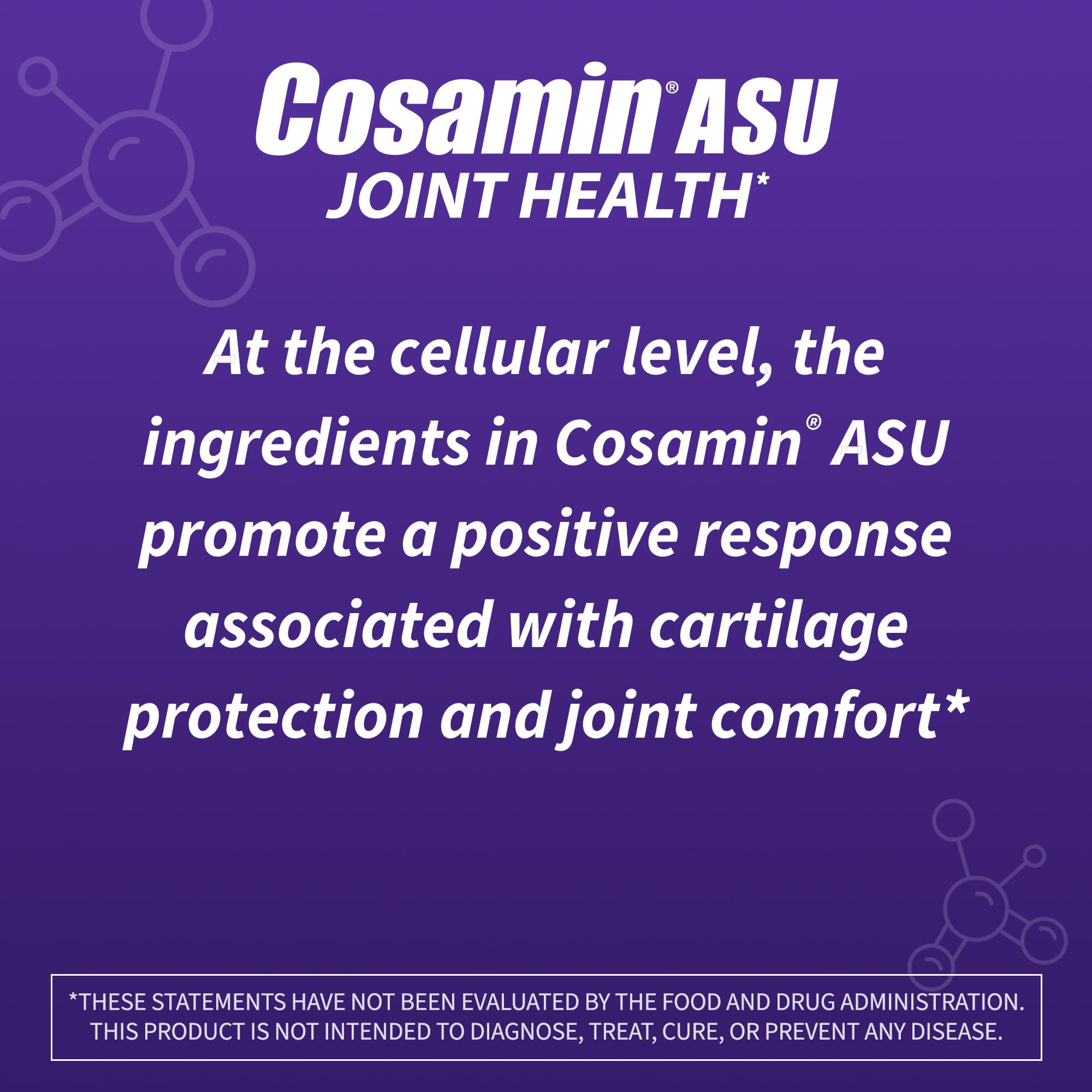 Cosamin ASU Nutramax: étiquette lisible avec informations claires