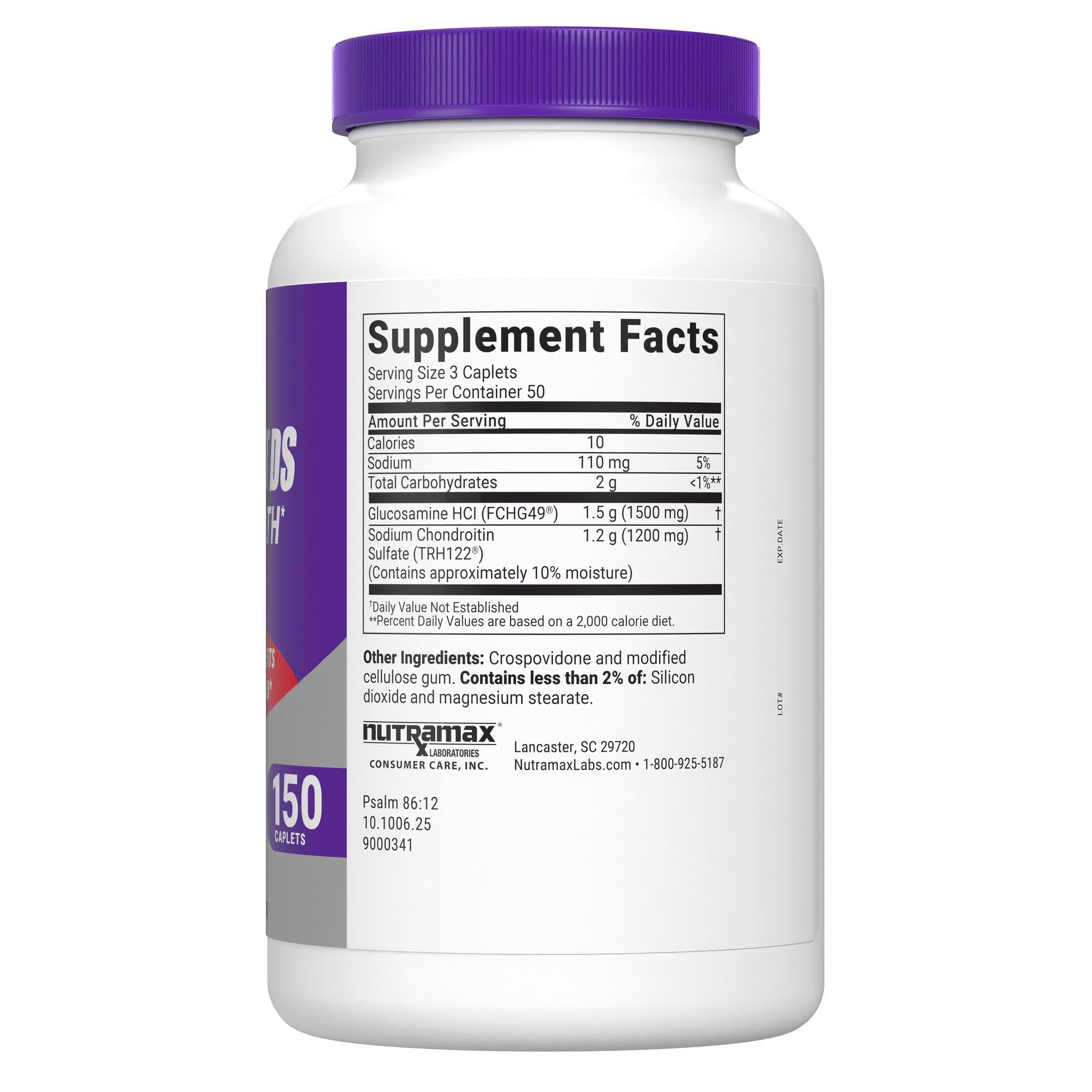 Cosamin DS de Nutramax sur l’emballage, ingrédients clés présentés pour la confiance.
