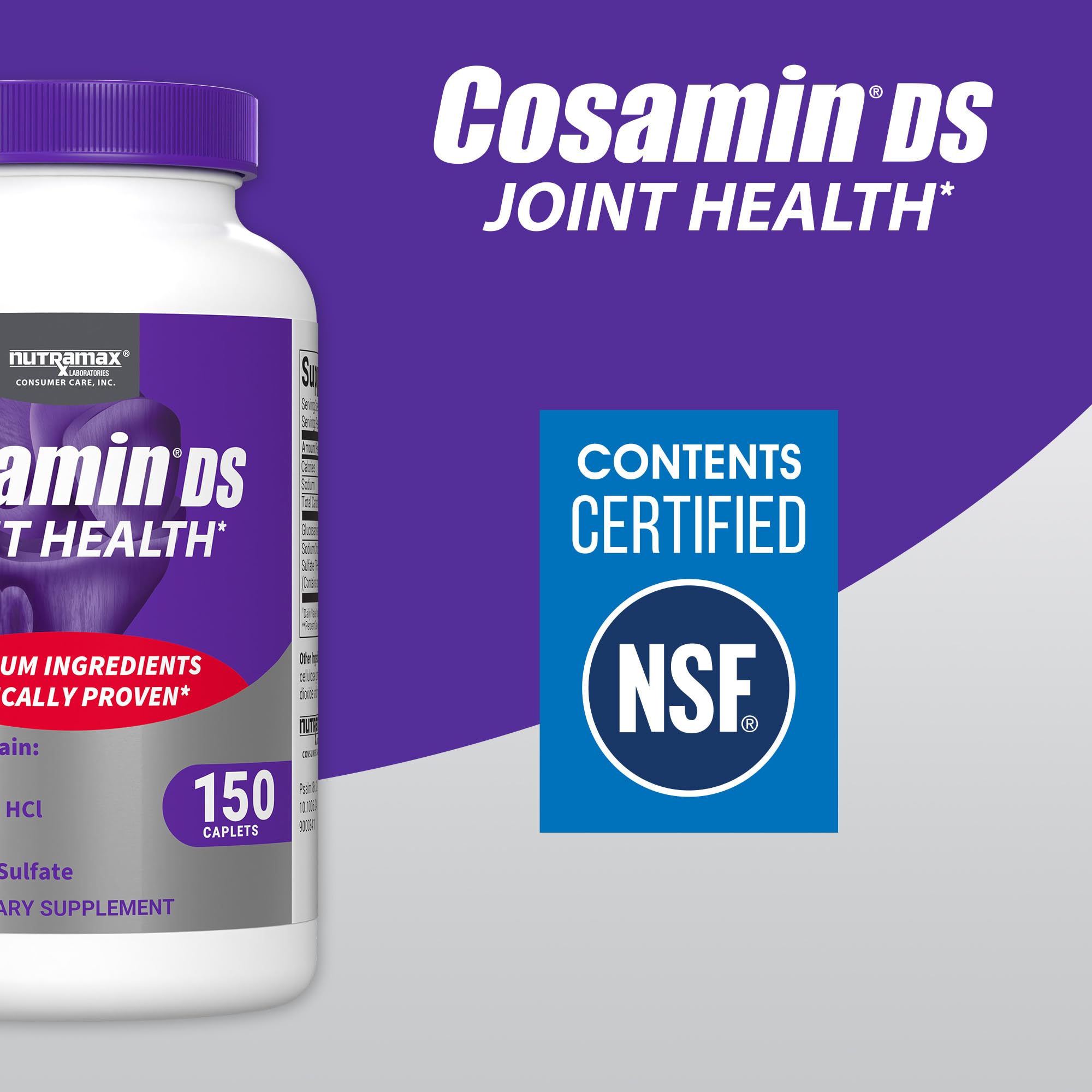 Cosamin DS Nutramax contrôle qualité, assurance sécurité et fiabilité.