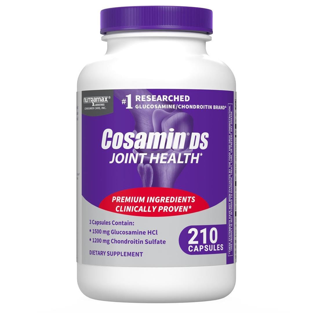 Cosamin DS de Nutramax, flacon 210 capsules, soutien potentiel des articulations au quotidien.