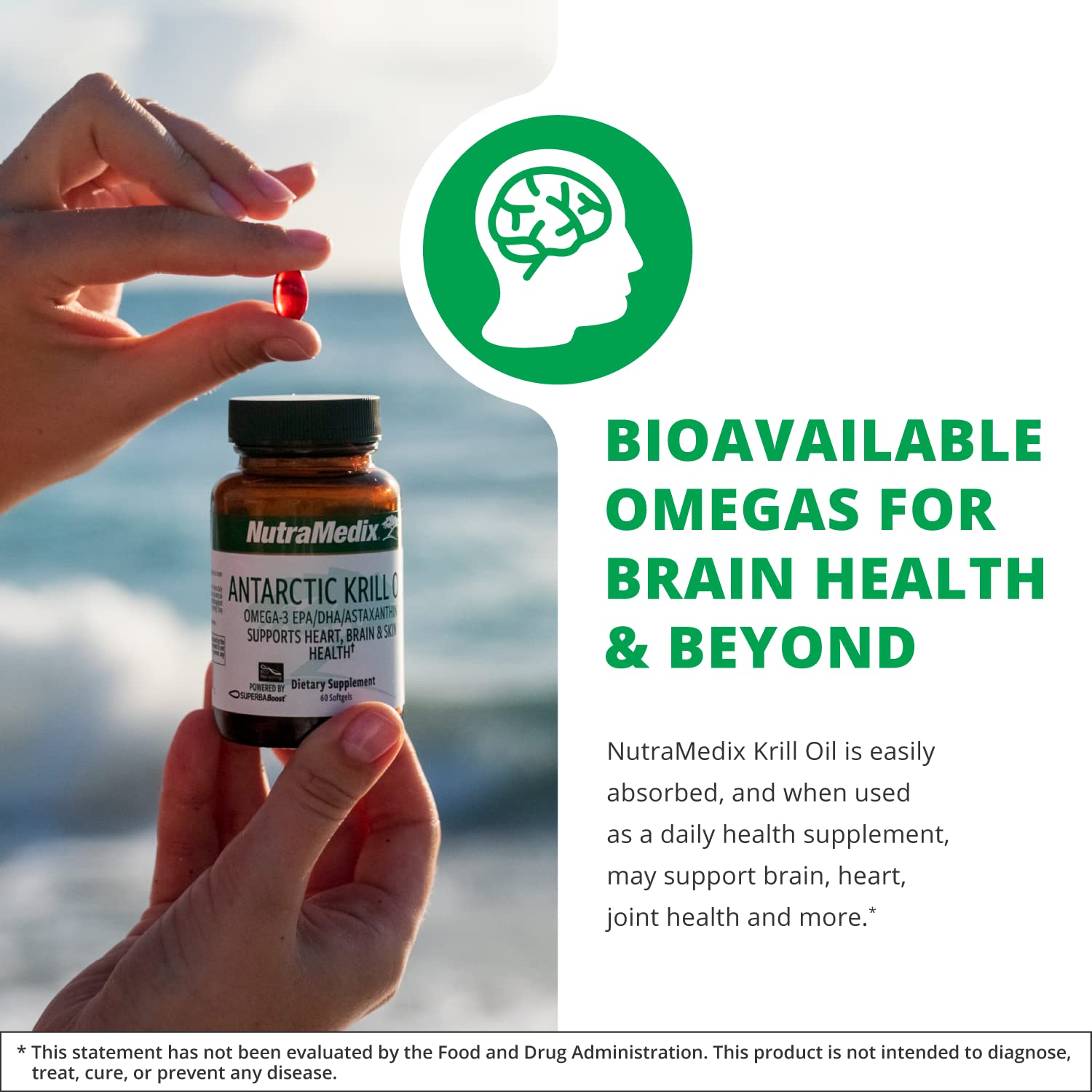 NutraMedix etiquette produit krill antarctique – étiquette lisible pour connaître ingrédients.