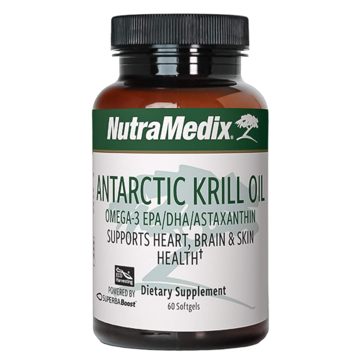NutraMedix huile de krill antarctique 500 mg en bouteille, format pratique pour routine quotidienne.