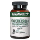 NutraMedix huile de krill antarctique 500 mg en bouteille, format pratique pour routine quotidienne.