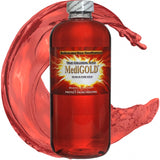 MediGOLD de Nutraneering dans une bouteille claire en plastique, prêt à l’emploi quotidien.