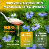 NutraPeaks Bitters Nigelle: vitamine C et zinc pour le soutien immunitaire.
