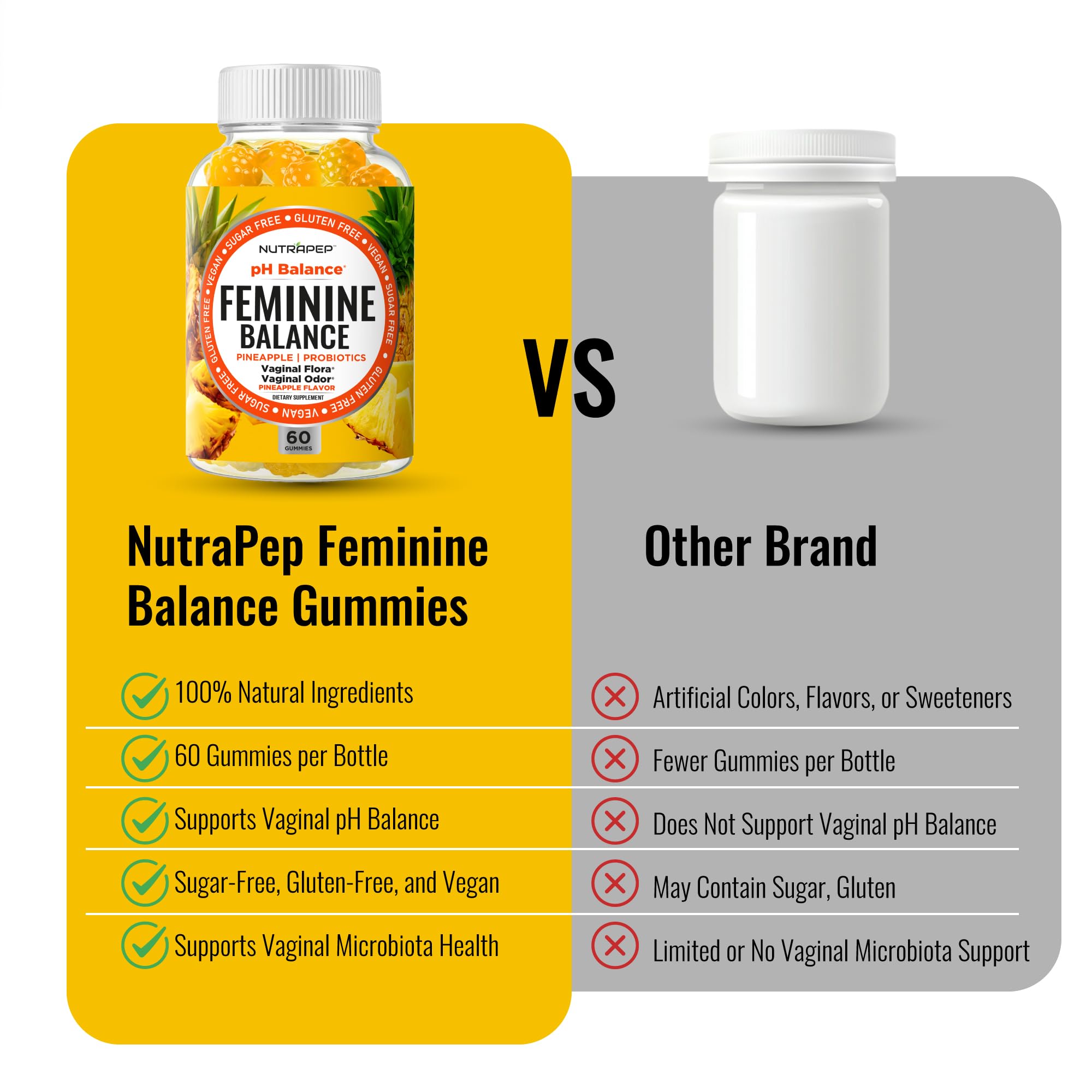 Gummies NutraPep Canneberge, arôme naturel et confort intime au quotidien.