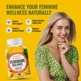 Boîte NutraPep Feminine Balance Gummies, pratique à emporter dans votre routine.