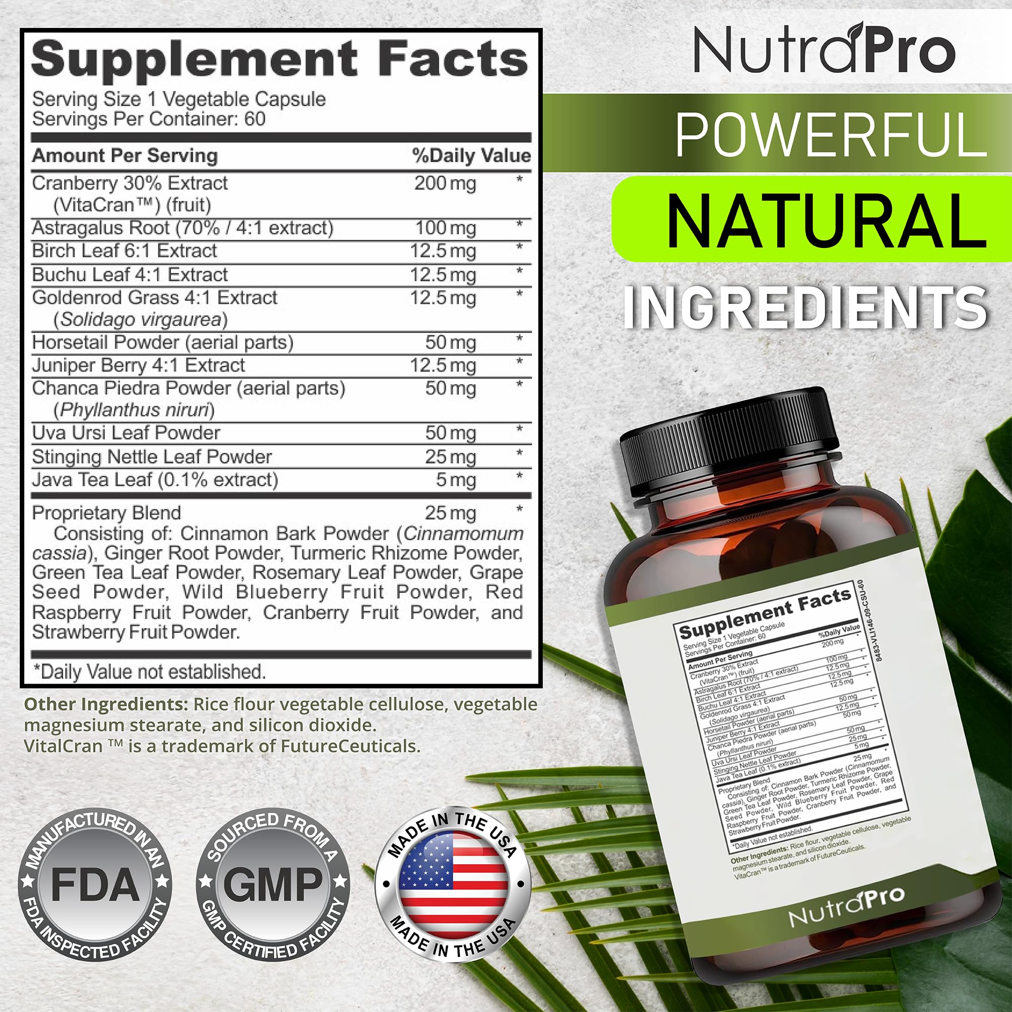 NutraPro Kidney Cleanse – emballage clair et informations de garantie.