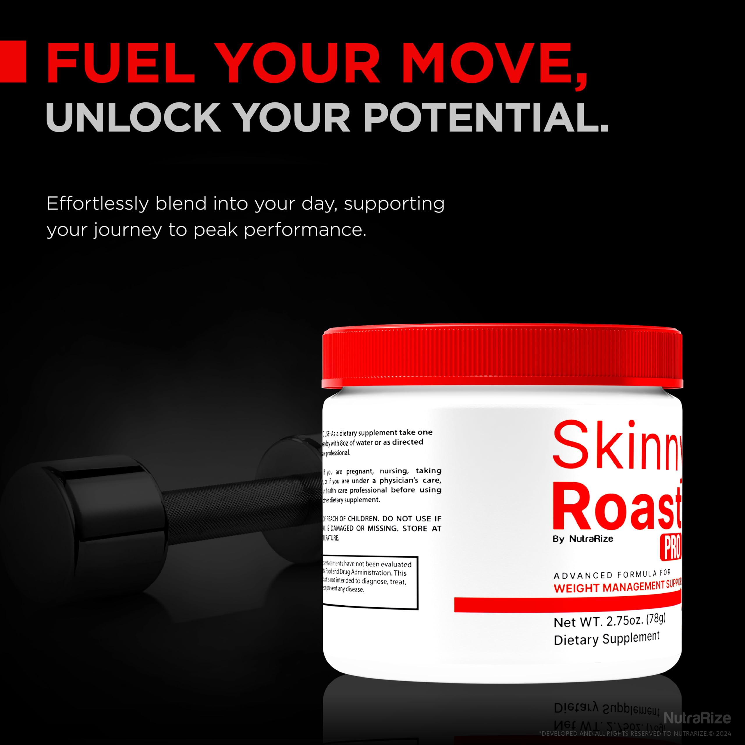 NutraRize Skinny Roast Pro, tasse-energie, apport potentiel pour une journée active.