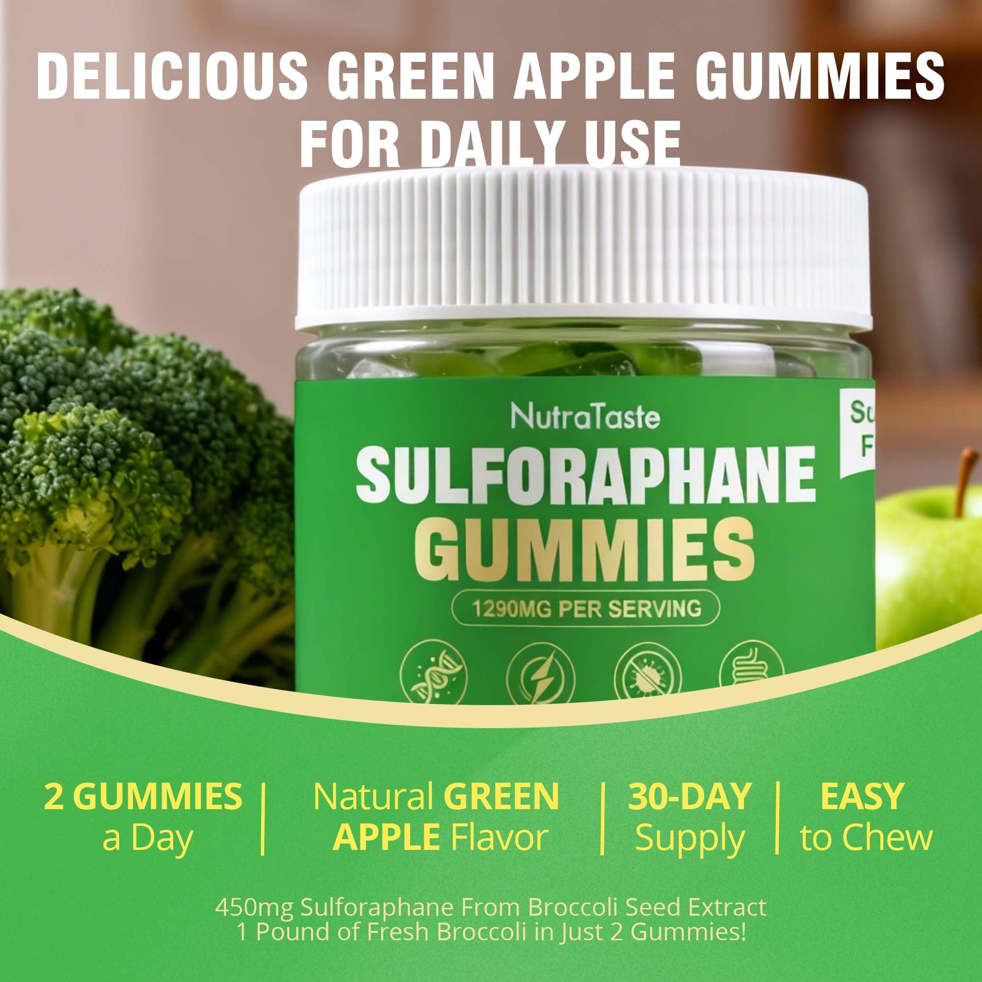 nutrataste detox et antioxydant gommes, routine quotidienne polyvalente