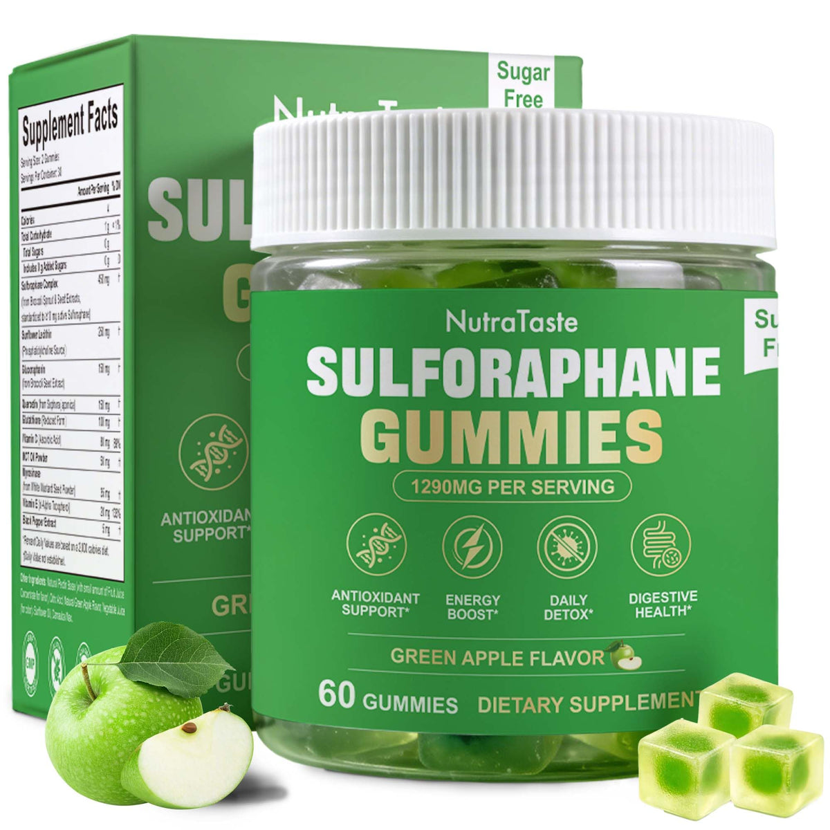 nutrataste gomme liposomale sulforaphane, texture agréable et absorption améliorée