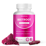 Nutrathrive Betterave 1300mg en capsules, soutien potentiel à l’endurance et à la circulation.