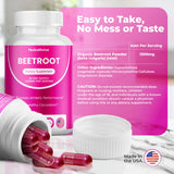 Capsules Nutrathrive Betterave, format pratique et sans goût, idéal pour déplacements.