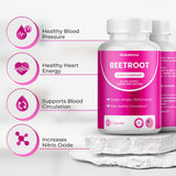 Capsules Nutrathrive Betterave sans gluten et véganes pour régime équilibré.