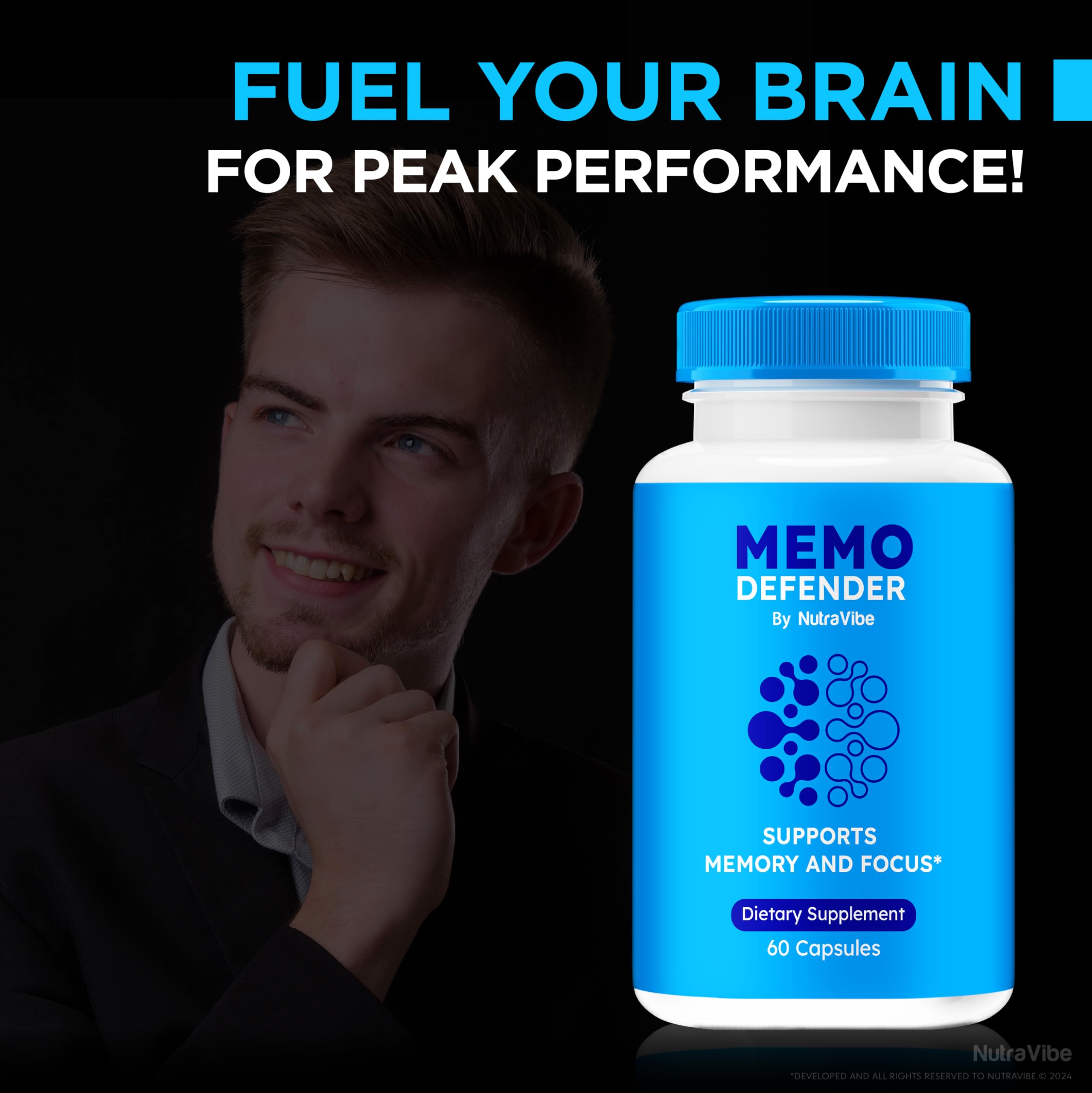 NutraVibe Memo Defender: étude et concentration accrue lors de sessions longues.