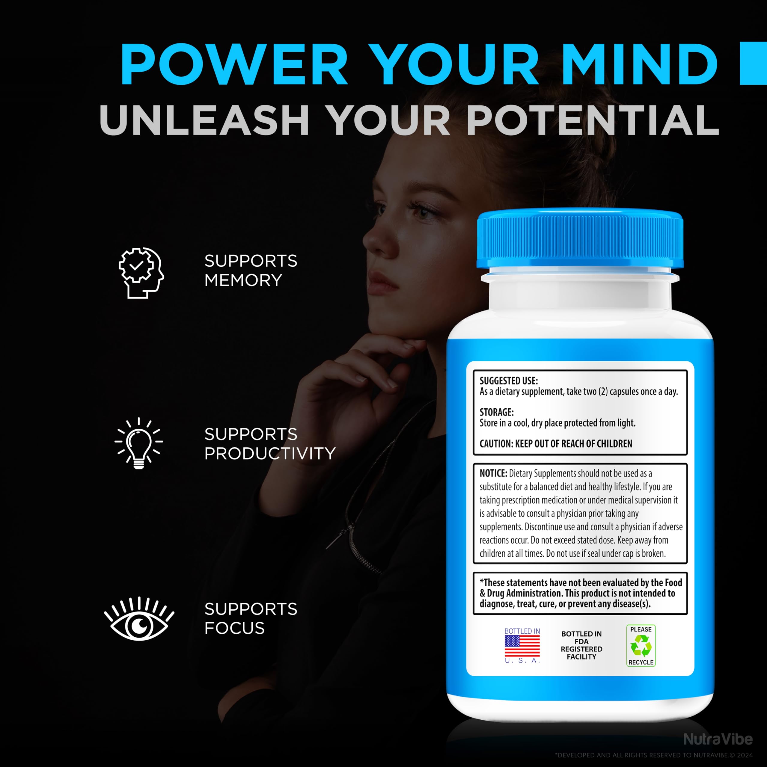 NutraVibe Memo Defender: productivité au travail avec un soutien mental constant.