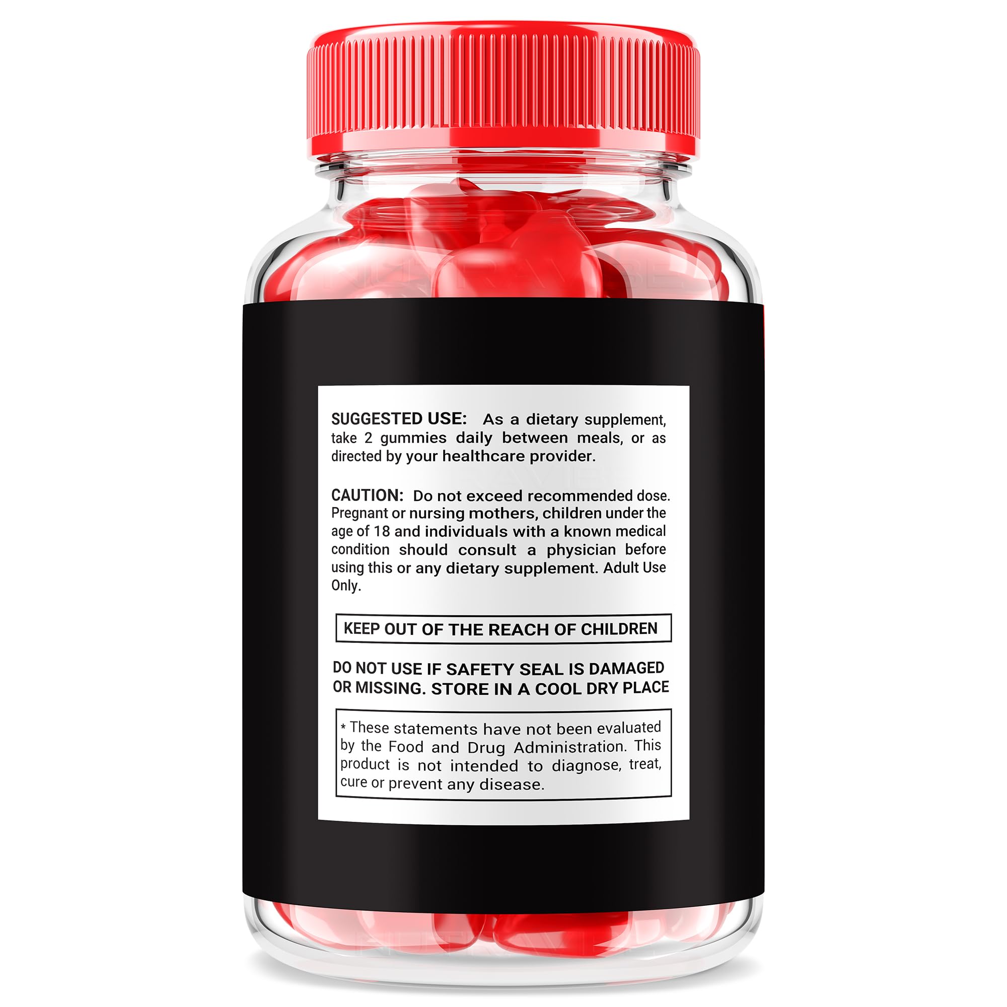 NutraVibe Titan Max gommes etiquette ingredients met en valeur les composants
