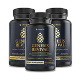 Nutraville Genesis Revival – bouteille de capsules, énergie naturelle potentielle et clarté mentale.