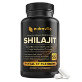 Nutraville Pineal XT Platinum — bouteille et gélules veganes, énergie durable et clarté mentale