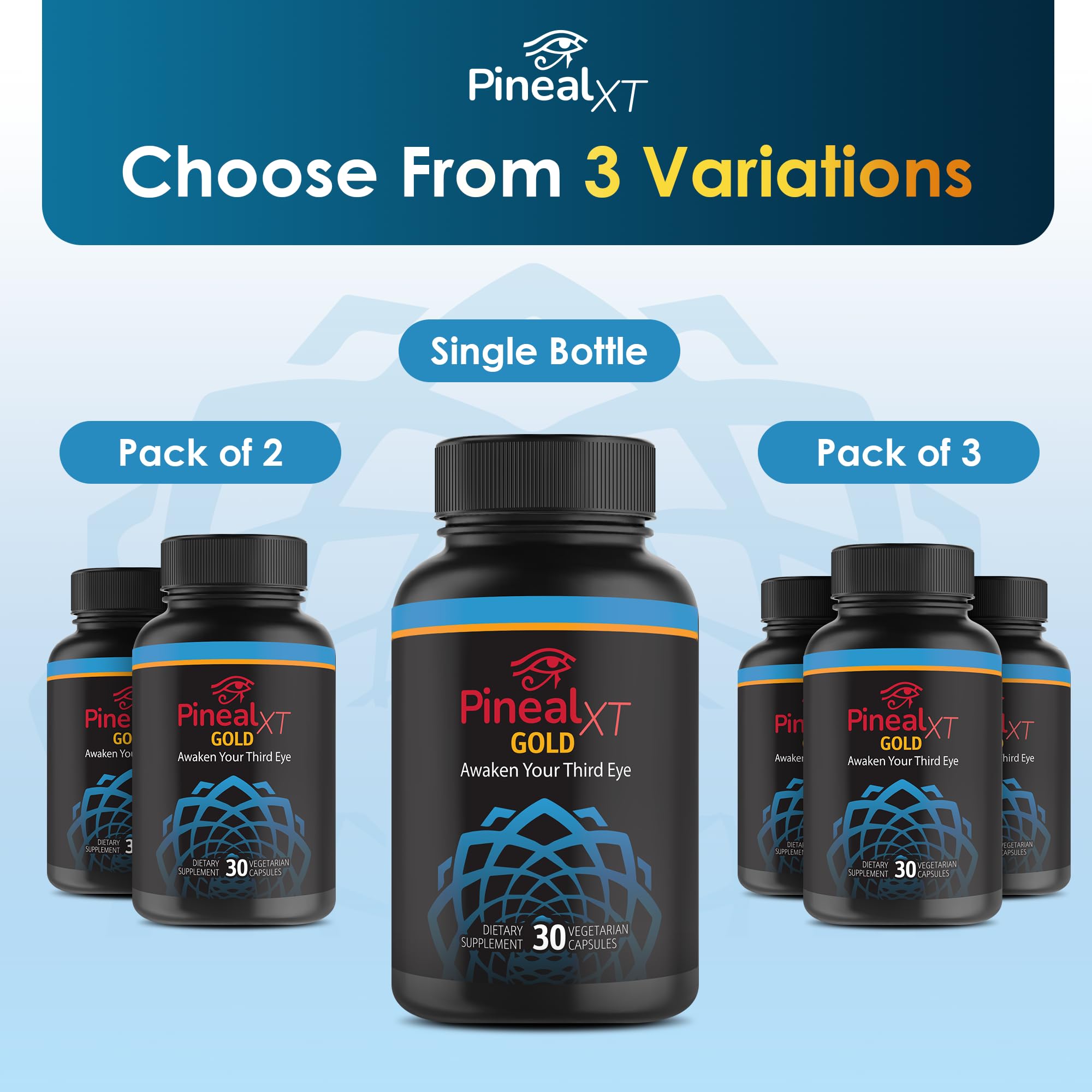 Nutraville Pineal XT Gold – Décalcification, soutien potentiel de la glande pinéale.