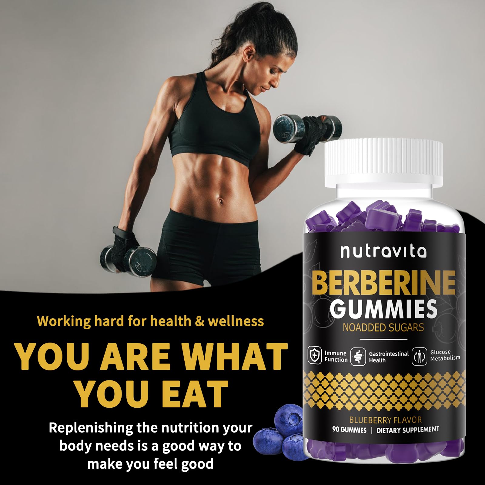 Nutravita Berberine gommes usage quotidien, format pratique