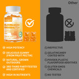 Emballage Nutravita 60 gommes orange, idéal pour un mode de vie actif.