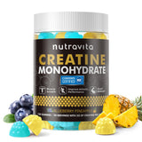 Gommes Nutravita Créatine Monohydrate : boîte prête pour l'entraînement.