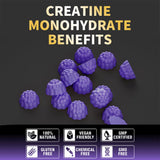 Nutravita gommes créatine monohydrate sans sucre, saveur raisin.