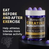 Nutravita gommes créatine monohydrate certifiée GMP, qualité et traçabilité.