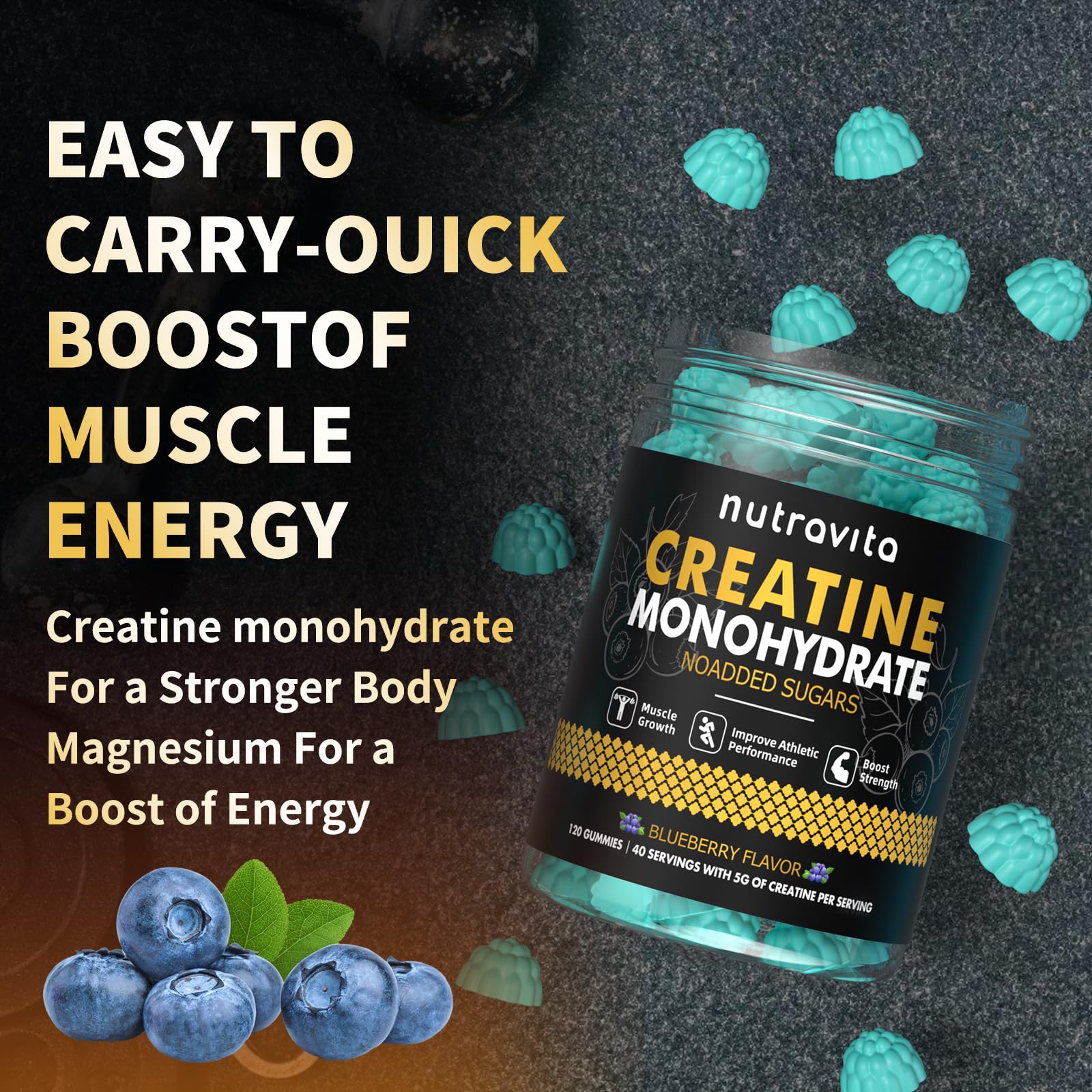 Utilisation quotidienne Nutravita Creatine adaptée à l’entraînement