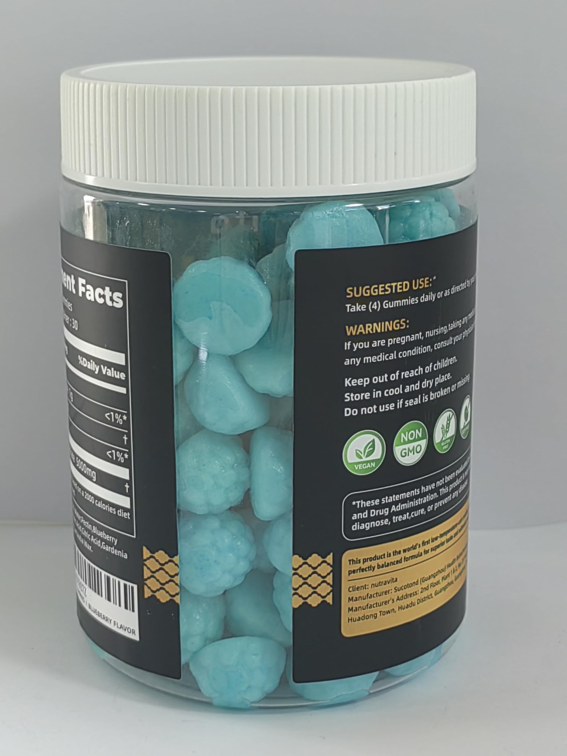 Gomme végan Nutravita Creatine sans gélatine
