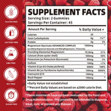 Étiquette Nutravita Gummies Magnésium Glycinate, ingrédients clairs et utilisation mémoire