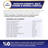 Nutraxin Multivitamines Femmes - Tablettes: 14 vitamines essentielles pour le soutien nutritionnel.