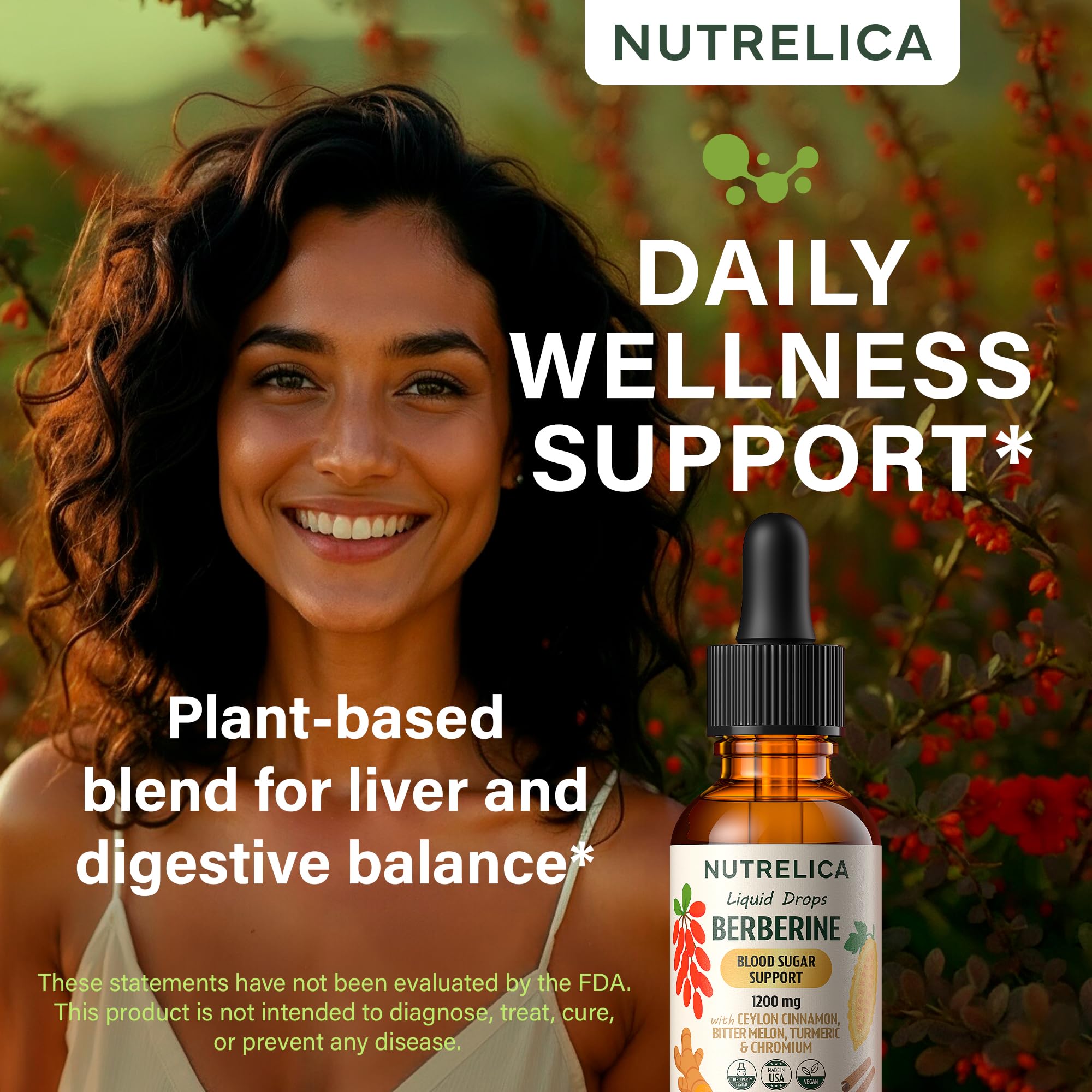 Nutrelica Berberine Cannelle Gouttes – prise facile et absorption accrue