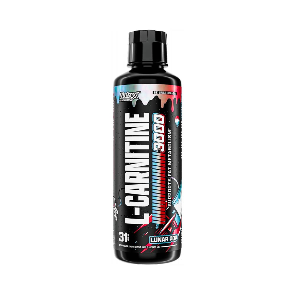 Nutrex Carnitine Liquide 3000 - bouteille, énergie soutenue sans stimulants.