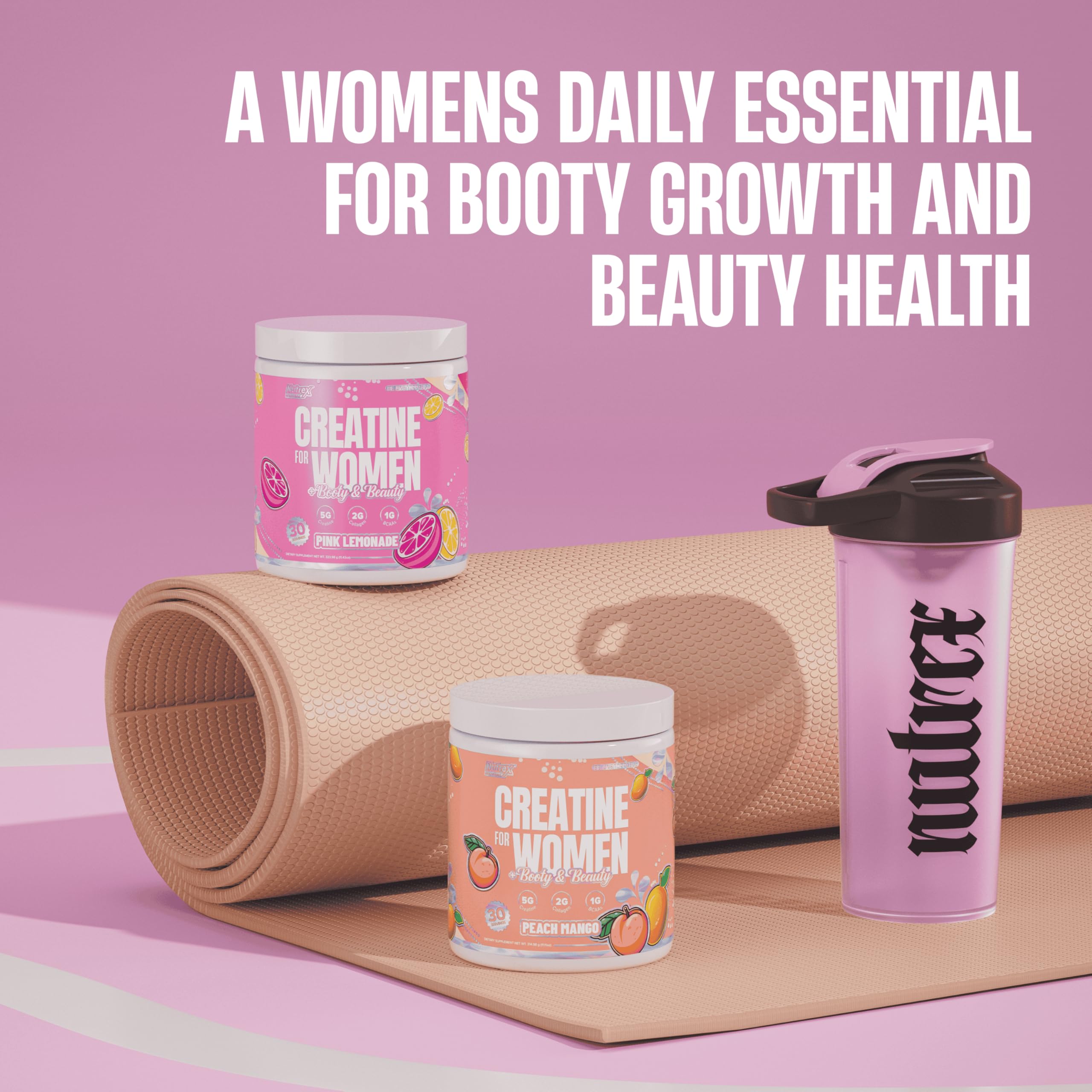 Nutrex Research Creatine pour femmes, doseur inclus, facilite une prise pratique et la récupération potentielle.