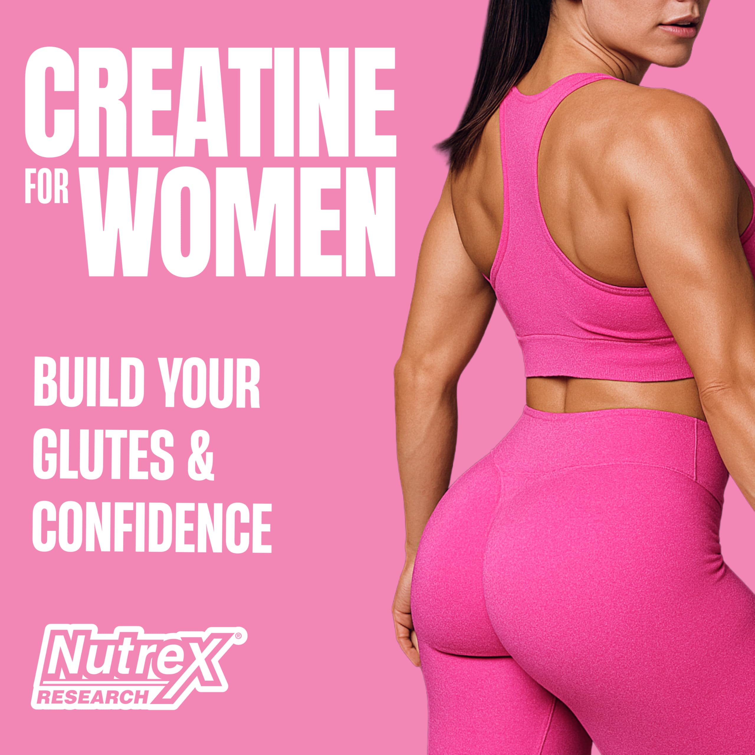Nutrex Research Creatine pour femmes, fabriqué aux États-Unis dans une installation certifiée GMP.