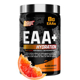 Nutrex EAA Hydration, bouteille orange sanguine, idéal pour la récupération après l’entraînement.