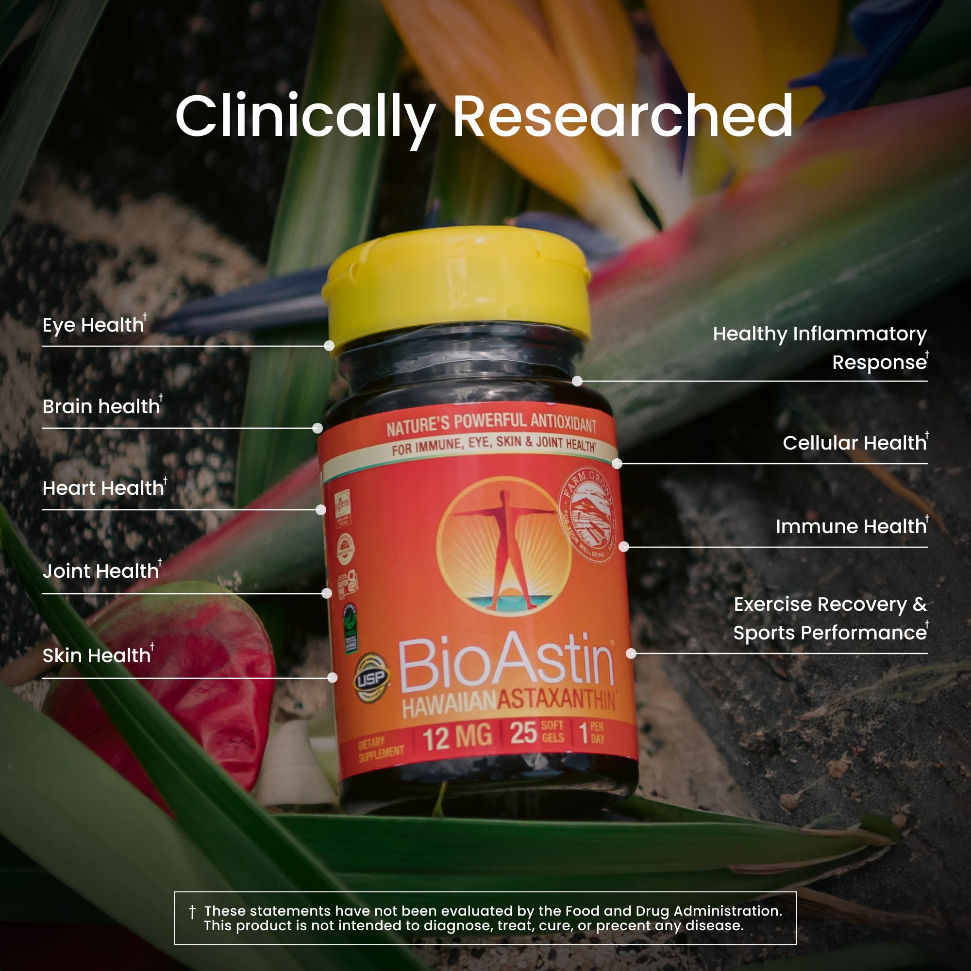 Nutrex Hawaii BioAstin: capsules d'astaxanthine, origine hawaïenne.